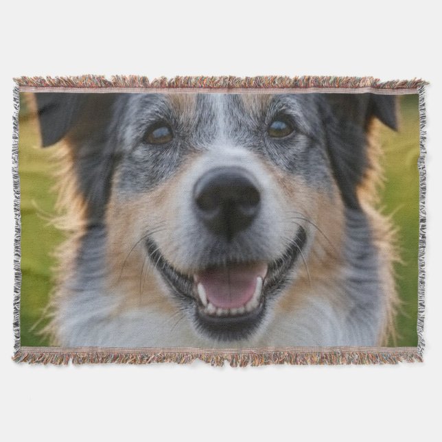 Add Pet Photo Customize Throw Blanket (Front)