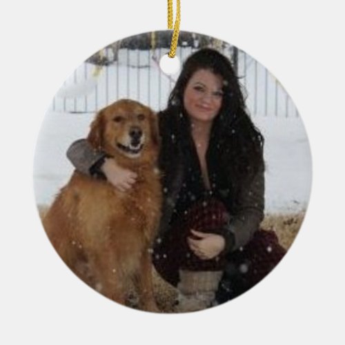 Add pet photoperson Christmas Tree Ornament
