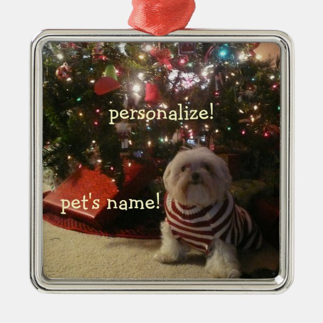Add Pet Photo/Person Christmas Tree Ornament (Front)
