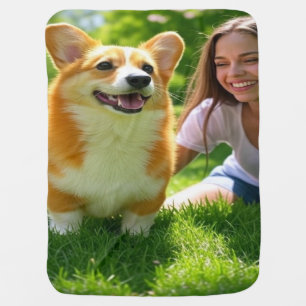 Add Pet Photo Personalize Customize Baby Blanket