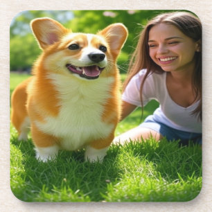 Add Pet Photo Personalize Customize Beverage Coaster