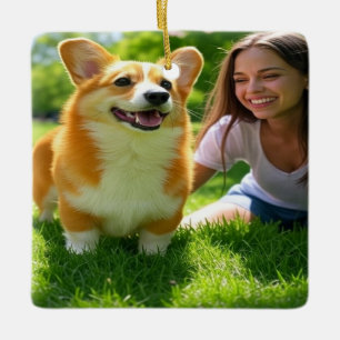 Add Pet Photo Personalize Customize Ceramic Ornament