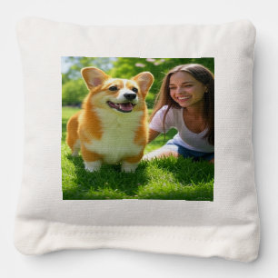 Add Pet Photo Personalize Customize Cornhole Bags