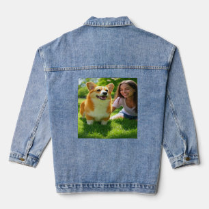 Add Pet Photo Personalize Customize Denim Jacket