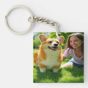 Add Pet Photo Personalize Customize Keychain