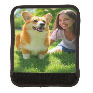 Add Pet Photo Personalize Customize Luggage Handle Wrap