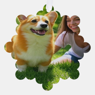 Add Pet Photo Personalize Customize Ornament Card