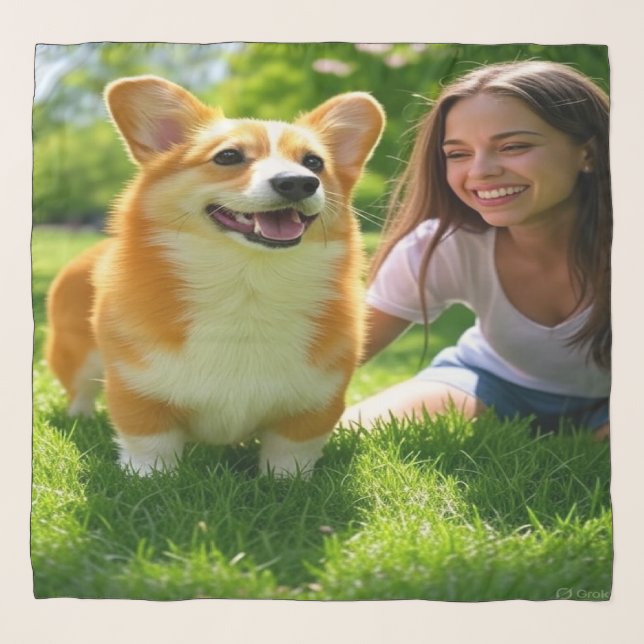 Add Pet Photo Personalize Customize Scarf (Front)