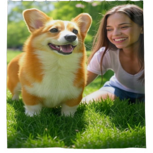 Add Pet Photo Personalize Customize Shower Curtain