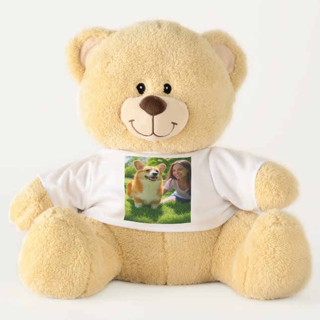 Add Pet Photo Personalize Customize Teddy Bear (Front)