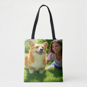 Add Pet Photo Personalize Customize Tote Bag