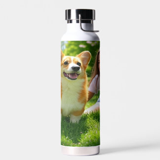 Add Pet Photo Personalize Customize Water Bottle