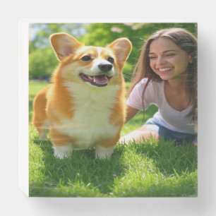 Add Pet Photo Personalize Customize Wooden Box Sign