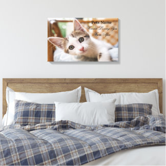 Add Pets Name Forever Loving You From Afar Picture Canvas Print