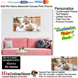 Add Pets Name Forever Loving You From Afar Picture Canvas Print