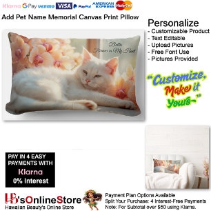 Add Pets Name & Picture Forever in My Heart Pillow
