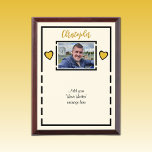 Add photo and name love letter black gold award plaque<br><div class="desc">Keepsake wood wall plaque.
Add a name and photo.
Write your 'love letter' to the one you love,  husband or wife.
For a special occasion / wedding anniversary,  birthday,  or just because... 
Ivory,  black and gold.</div>