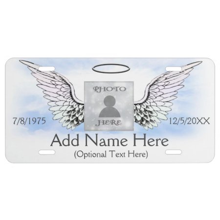 Add Photo And Name | Memorial License Plate