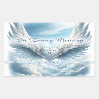 Add Photo and Name Memorial Rectangular Sticker