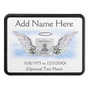 Add Photo and Name Memorial Tow Hitch Cover