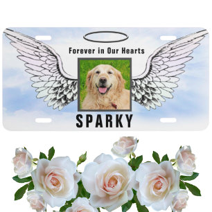 Add Photo and Name   Pet Memorial License Plate