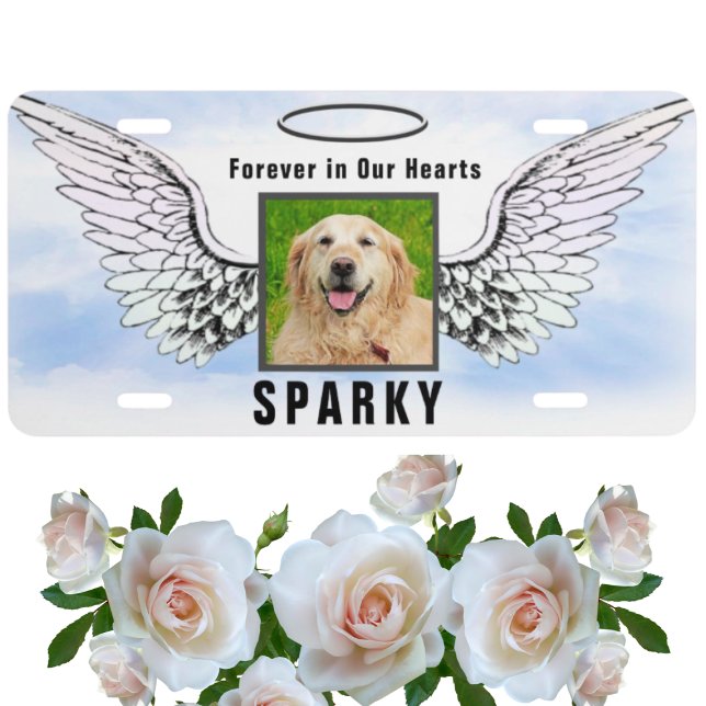 Add Photo and Name | Pet Memorial License Plate (Creator Uploaded)