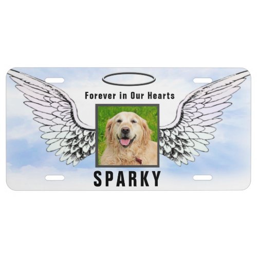 Add Photo and Name  Pet Memorial License Plate
