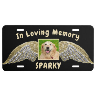 Add Photo and Name   Pet Memorial License Plate