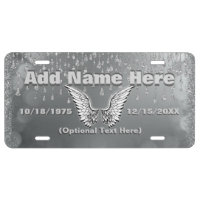Add Photo and Name | Silver Tears License Plate