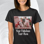 Add Photo And Text Custom T-shirt at Zazzle