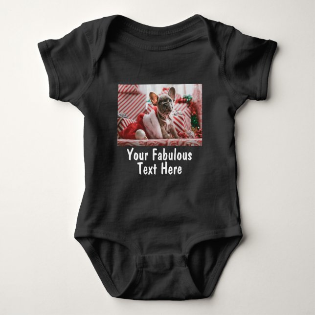 Add Photo and Text Custom Toddler Baby Bodysuit (Front)