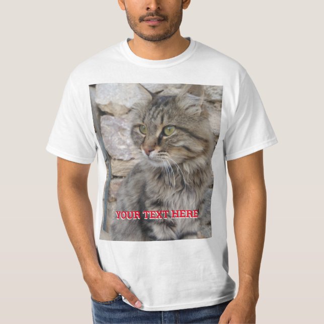 Add Photo and Text Editable T-Shirt (Front)