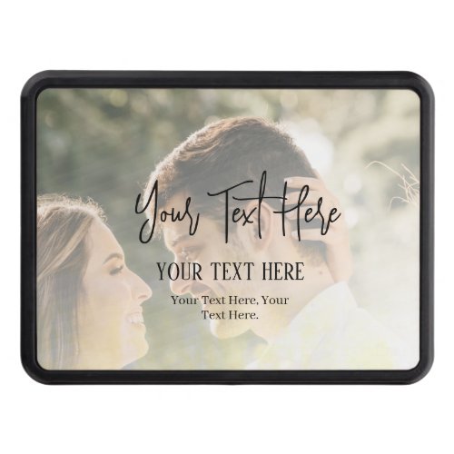 Add photo and Text  Hitch Cover