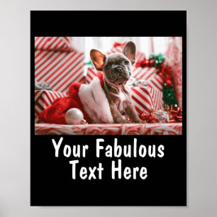 Add Photo And Text V Neck Red Poster