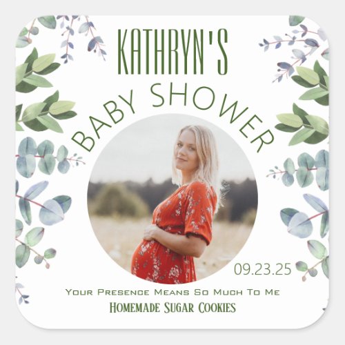 Add Photo Baby Shower Favors Label