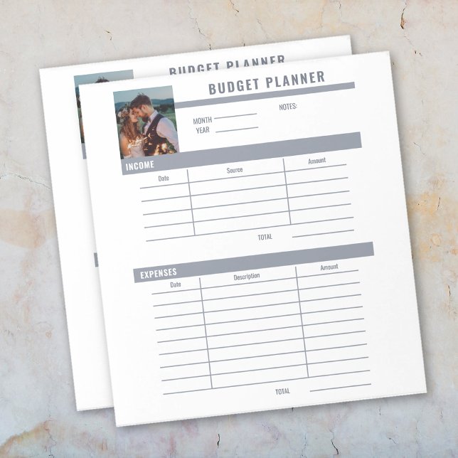 Add Photo Budget Planner Notepad (Add Photo Budget Planner Notepad (multiple shown))