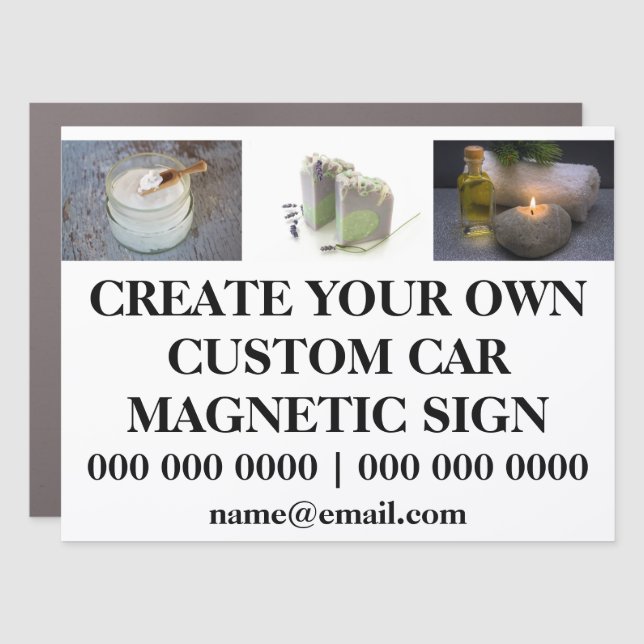 Add photo business aromatherapy day spa car magnet (Front)