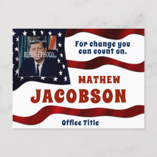 Add Photo Campaign Political Template Postcard