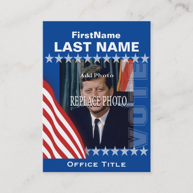 Add Photo Campaign Template Business Card (Front)