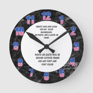 ADD PHOTO-CREATE YOUR OWN ROUND CLOCK