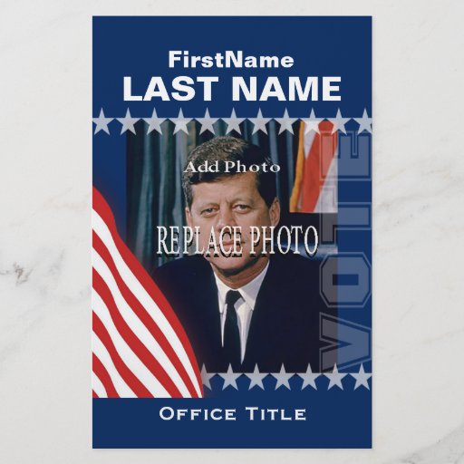 Add Photo | Custom Campaign Template Flyer | Zazzle