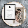 Add Photo Custom Color Round Monogram Wedding Invitation