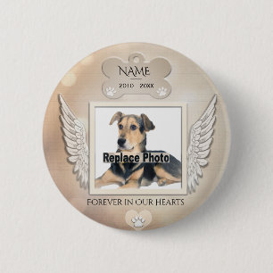 Add Photo Custom Dog or Cat Memorial Button