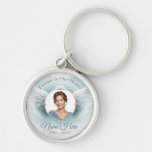 Add Photo Custom Memorial Angel WIngs Keychain
