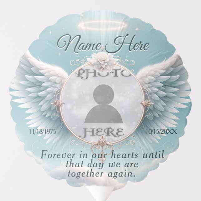 Add Photo Custom Memorial Balloon (Front)