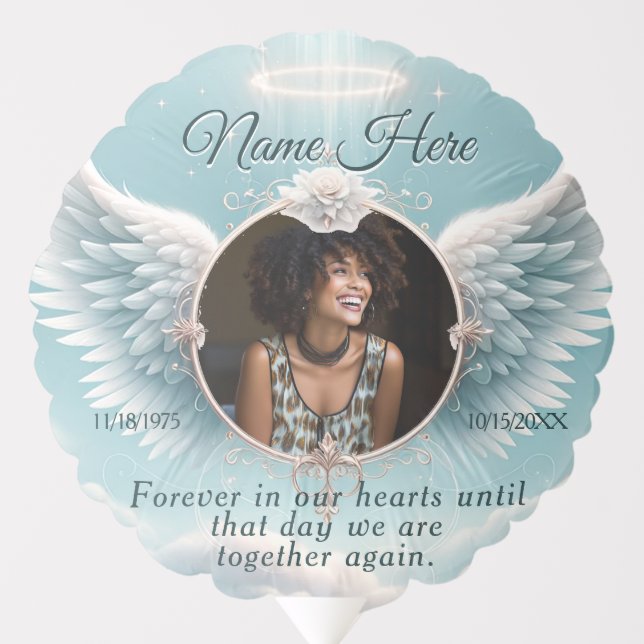Add Photo Custom Memorial Balloon (Front)
