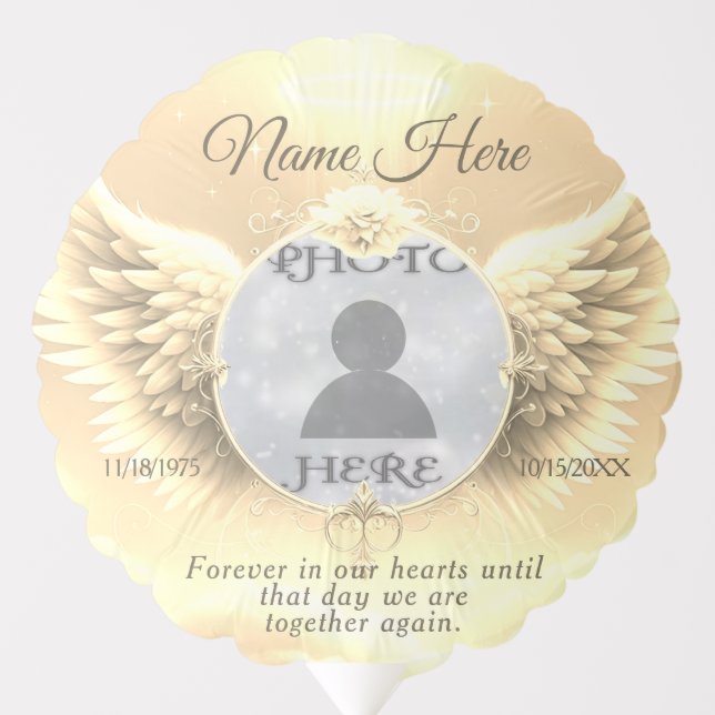 Add Photo Custom Memorial Balloon (Front)