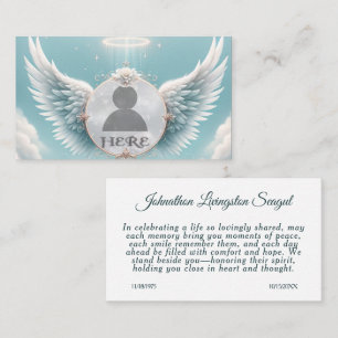 Add Photo Custom Memorial Business Card