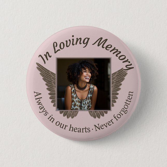 Add Photo Custom  Memorial Button (Front)