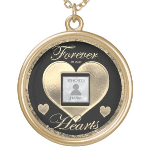 Add Photo Custom Memorial Gold Plated Necklace